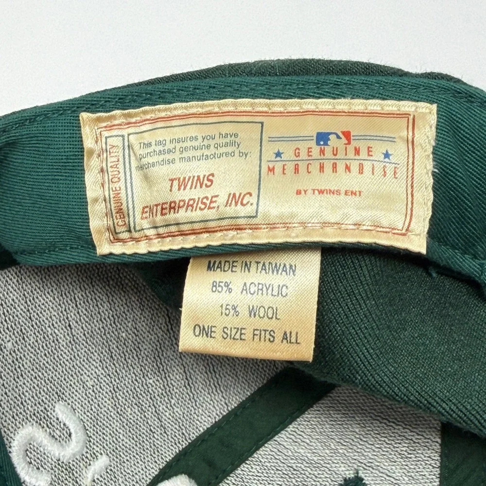 Oakland Athletics Signed Baseball‎ Cap Comcast Promo Green Gold One Size